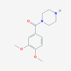 molecular formula C13H18N2O3 B8799710 1-(3,4-Dimethoxybenzoyl)piperazine 