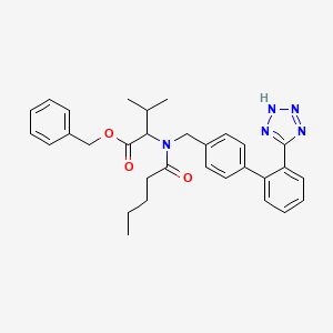 Benzyl (2S)-3-methyl-2-[pentanoyl-[[4-[2-(2H-tetrazol-5-yl)phenyl]phenyl]methyl]amino]butanoate
