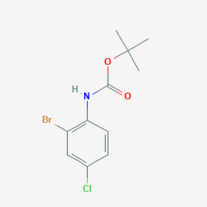 molecular formula C11H13BrClNO2 B8799785 TERT-BUTYL N-(2-BROMO-4-CHLOROPHENYL)CARBAMATE 