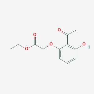 molecular formula C12H14O5 B8799854 Ethyl (2-acetyl-3-hydroxyphenoxy)acetate CAS No. 6769-65-9
