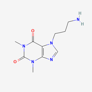 molecular formula C10H15N5O2 B8799860 7-(3-AMINOPROPYL)-1,3-DIMETHYL-2,3,6,7-TETRAHYDRO-1H-PURINE-2,6-DIONE 