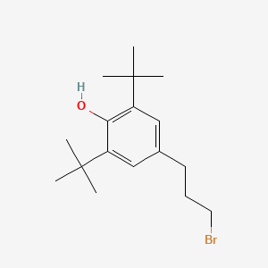 molecular formula C17H27BrO B8799891 Phenol, 4-(3-bromopropyl)-2,6-bis(1,1-dimethylethyl)- CAS No. 93543-10-3