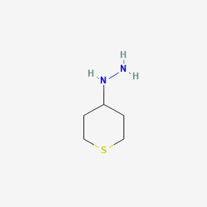 molecular formula C5H12N2S B8799906 (Tetrahydro-2h-thiopyran-4-yl)hydrazine CAS No. 683744-65-2