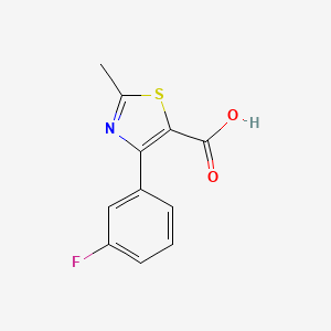 molecular formula C11H8FNO2S B8799908 4-(3-Fluorophenyl)-2-methyl-5-thiazolecarboxylic acid 