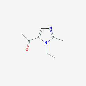 molecular formula C8H12N2O B8799923 1-Ethyl-2-methyl-5-acetylimidazole CAS No. 403793-00-0