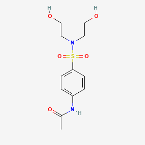 molecular formula C12H18N2O5S B8799931 Acetanilide, 4'-(bis(2-hydroxyethyl)sulfamoyl)- CAS No. 17262-65-6