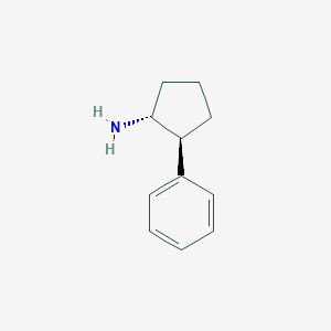 molecular formula C11H15N B8799951 Cyclopentanamine, 2-phenyl-, (1R,2S)-rel- 