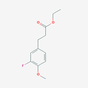 molecular formula C12H15FO3 B8800053 Ethyl 3-(3-fluoro-4-methoxyphenyl)propanoate 