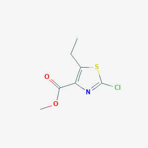 molecular formula C7H8ClNO2S B8800112 Methyl 2-chloro-5-ethylthiazole-4-carboxylate 