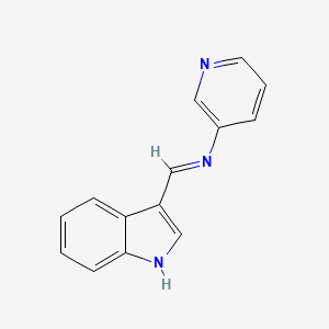 Indole, 3-(N-(3-pyridyl)formimidoyl)-
