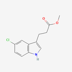 molecular formula C12H12ClNO2 B8800256 Methyl 3-(5-Chloro-3-indolyl)propanoate 