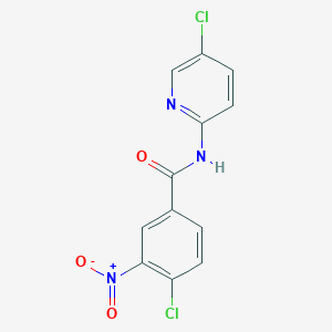 molecular formula C12H7Cl2N3O3 B8800257 4-chloro-N-(5-chloropyridin-2-yl)-3-nitrobenzamide 