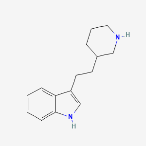 molecular formula C15H20N2 B8800267 3-(2-(Piperidin-3-YL)ethyl)-1H-indole CAS No. 80443-06-7
