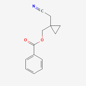 molecular formula C13H13NO2 B8800296 (1-(Cyanomethyl)cyclopropyl)methyl benzoate CAS No. 142148-12-7