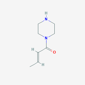 molecular formula C8H14N2O B8800449 1-(Piperazin-1-yl)but-2-en-1-one CAS No. 80384-98-1