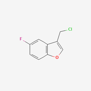 molecular formula C9H6ClFO B8800458 3-(Chloromethyl)-5-fluorobenzofuran CAS No. 252978-98-6