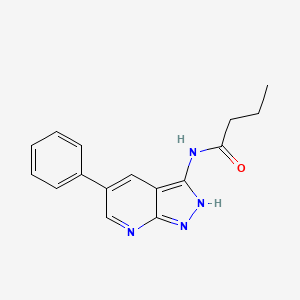 molecular formula C16H16N4O B8800553 N-(5-phenyl-1H-pyrazolo[3,4-b]pyridin-3-yl)butyramide CAS No. 405221-08-1