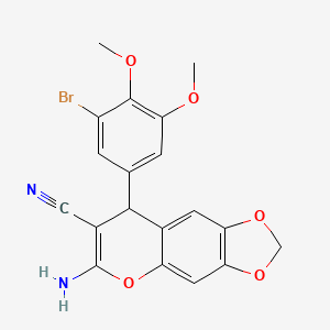 6-amino-8-(3-bromo-4,5-dimethoxyphenyl)-8H-[1,3]dioxolo[4,5-g]chromene-7-carbonitrile