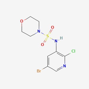 molecular formula C9H11BrClN3O3S B8800600 N-(5-bromo-2-chloropyridin-3-yl)morpholine-4-sulfonamide 