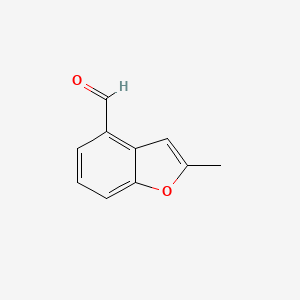 molecular formula C10H8O2 B8800614 2-Methylbenzofuran-4-carbaldehyde 