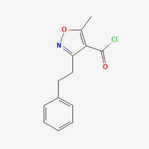 5-Methyl-3-phenethylisoxazole-4-carbonyl chloride