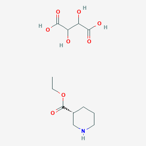 molecular formula C12H21NO8 B8800662 (R)-(-)-Ethyl Nipecotate Tartrate 