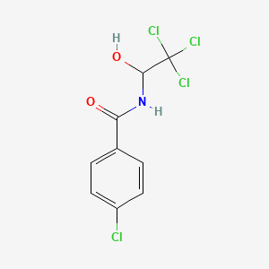 molecular formula C9H7Cl4NO2 B8800666 4-chloro-N-(2,2,2-trichloro-1-hydroxyethyl)benzamide CAS No. 56737-17-8
