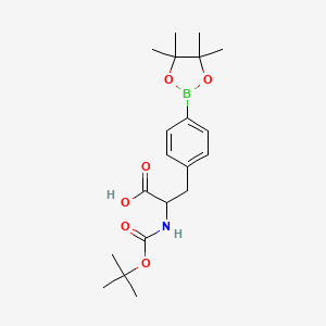 molecular formula C20H30BNO6 B8800830 (S)-2-(Tert-butoxycarbonylamino)-3-(4-(4,4,5,5-tetramethyl-1,3,2-dioxaborolan-2-yl)phenyl)propanoic acid 
