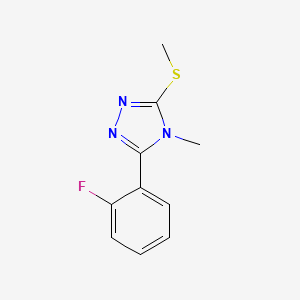 molecular formula C10H10FN3S B8800858 3-(2-Fluorophenyl)-4-methyl-5-(methylthio)-4H-1,2,4-triazole CAS No. 116850-50-1