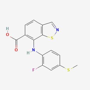 7-((2-Fluoro-4-(methylthio)phenyl)amino)benzo[d]isothiazole-6-carboxylic acid