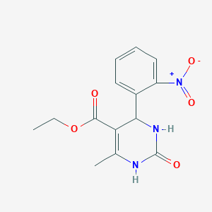 Ethyl 2-hydroxy-4-methyl-6-(2-nitrophenyl)-1,6-dihydro-5-pyrimidinecarboxylate