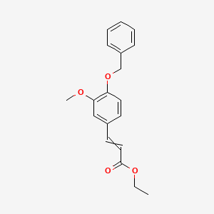 molecular formula C19H20O4 B8800903 Ethyl 4-benzyloxy-3-methoxycinnamate 