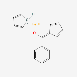 molecular formula C17H14FeO B8801018 Cyclopenta-1,3-diene;cyclopenta-2,4-dien-1-ylidene(phenyl)methanolate;iron(2+) 
