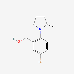 molecular formula C12H16BrNO B8801019 (5-Bromo-2-(2-methylpyrrolidin-1-YL)phenyl)methanol 