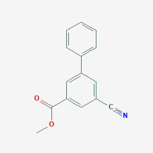 molecular formula C15H11NO2 B8801038 Methyl 5-cyanobiphenyl-3-carboxylate 