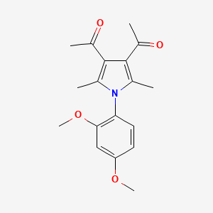 molecular formula C18H21NO4 B8801073 1-[4-ACETYL-1-(2,4-DIMETHOXYPHENYL)-2,5-DIMETHYL-1H-PYRROL-3-YL]ETHAN-1-ONE 