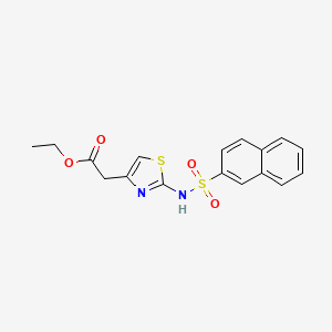 Ethyl {2-[(2-naphthylsulfonyl)amino]-1,3-thiazol-4-yl}acetate
