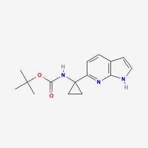 molecular formula C15H19N3O2 B8801128 Tert-butyl (1-(1H-pyrrolo[2,3-B]pyridin-6-YL)cyclopropyl)carbamate 