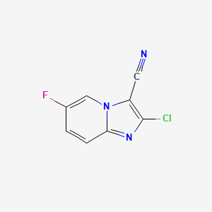 2-Chloro-6-fluoroimidazo[1,2-A]pyridine-3-carbonitrile