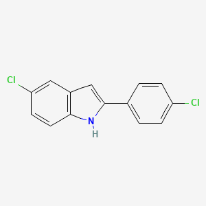 molecular formula C14H9Cl2N B8801160 5-chloro-2-(4-chlorophenyl)-1H-Indole CAS No. 23746-80-7