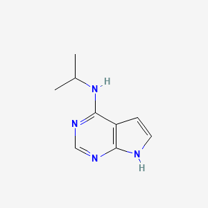 molecular formula C9H12N4 B8801218 N-propan-2-yl-7H-pyrrolo[2,3-d]pyrimidin-4-amine 