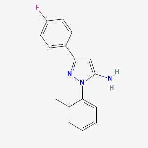 3-(4-fluorophenyl)-1-(2-methylphenyl)-1H-pyrazol-5-amine