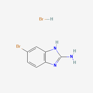 molecular formula C7H7Br2N3 B8801280 5-Bromo-1H-benzo[d]imidazol-2-amine hydrobromide 