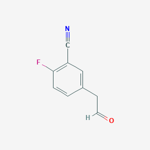 2-Fluoro-5-(2-oxoethyl)benzonitrile