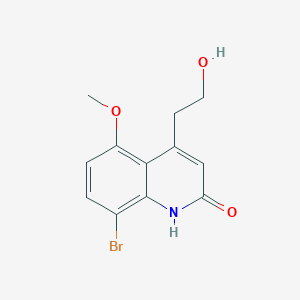 molecular formula C12H12BrNO3 B8801403 8-Bromo-4-(2-hydroxyethyl)-5-methoxyquinolin-2(1h)-one CAS No. 1155270-68-0