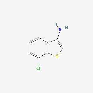 molecular formula C8H6ClNS B8801405 7-Chlorobenzo[b]thiophen-3-amine CAS No. 165108-00-9