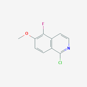 molecular formula C10H7ClFNO B8801410 1-Chloro-5-fluoro-6-methoxyisoquinoline CAS No. 630423-30-2