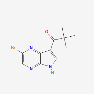 1-(2-Bromo-5H-pyrrolo[2,3-b]pyrazin-7-yl)-2,2-dimethylpropan-1-one