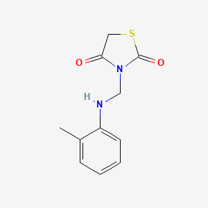 2,4-Thiazolidinedione, 3-[[(2-methylphenyl)amino]methyl]-