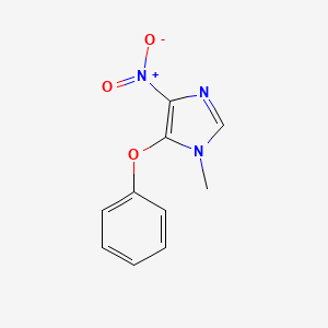 molecular formula C10H9N3O3 B8801602 1-Methyl-4-nitro-5-phenoxy-1H-imidazole 